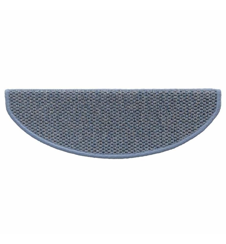 Treppenmatten Selbstklebend Sisal-Optik 15 Stk. 65x21x4 cm Blau