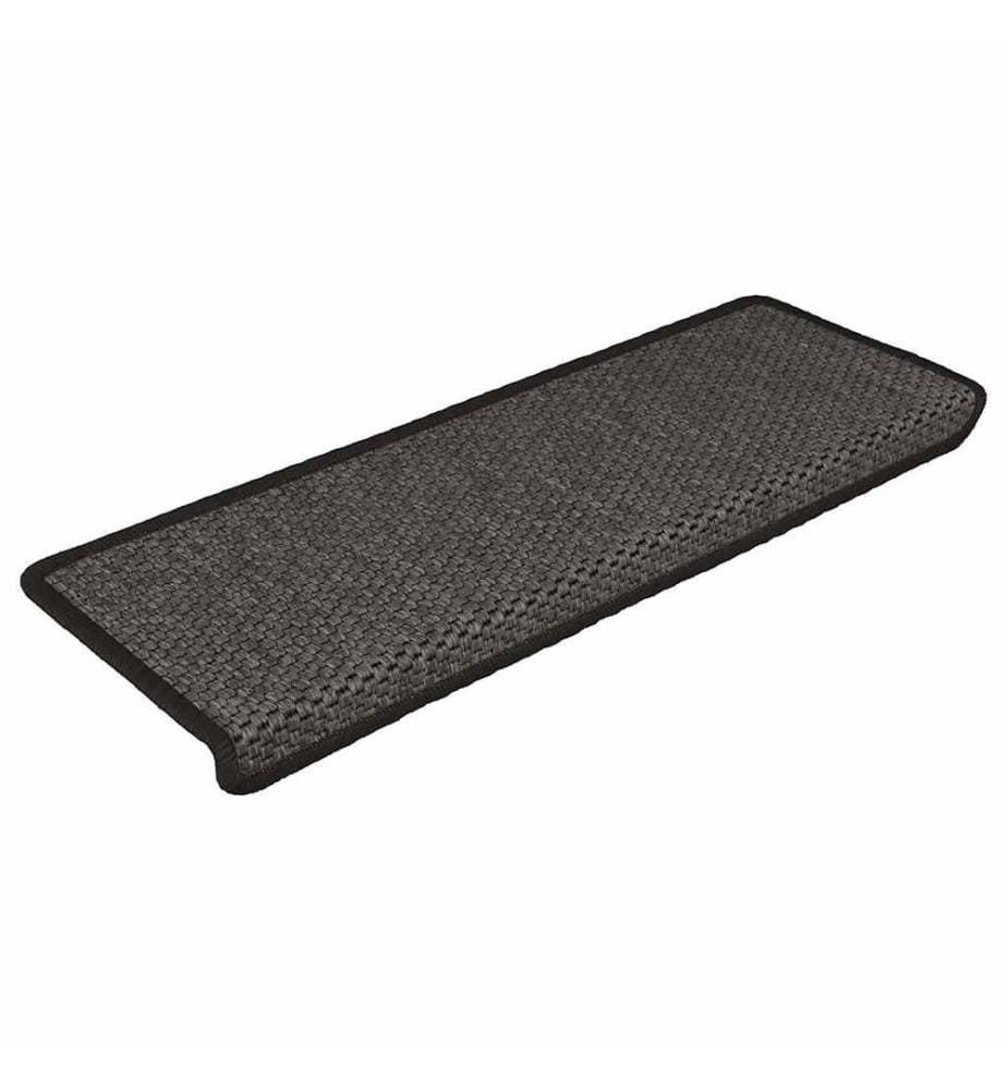 Treppenmatten Selbstklebend Sisal 15 Stk. 65x21x4 cm Anthrazit