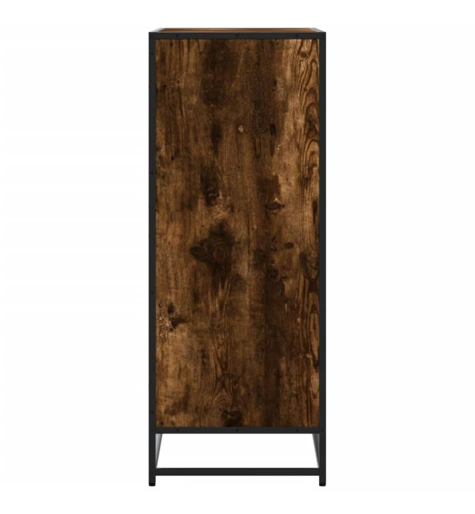 Schuhschrank Räuchereiche 75x38x97,5 cm Holzwerkstoff Metall