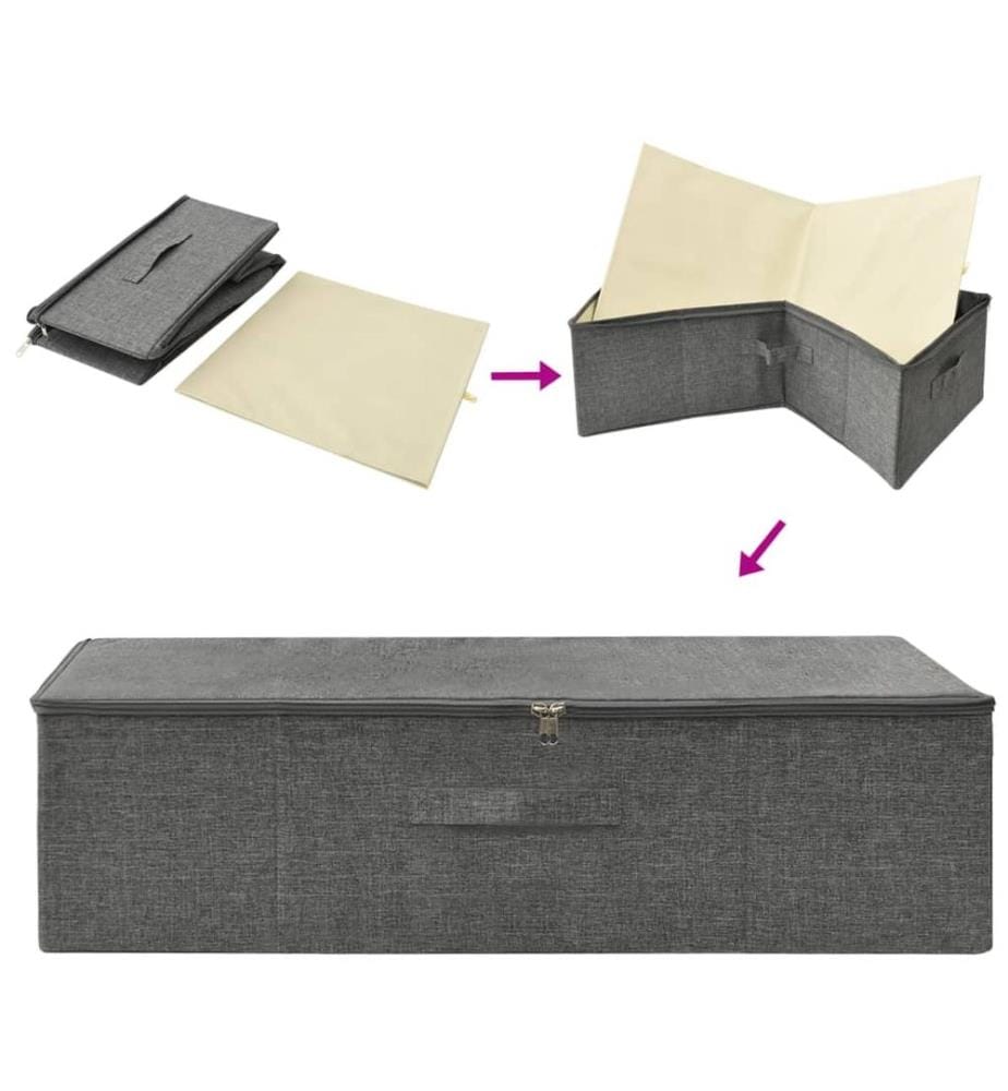 Aufbewahrungsbox Stoff 70x40x18 cm Anthrazit