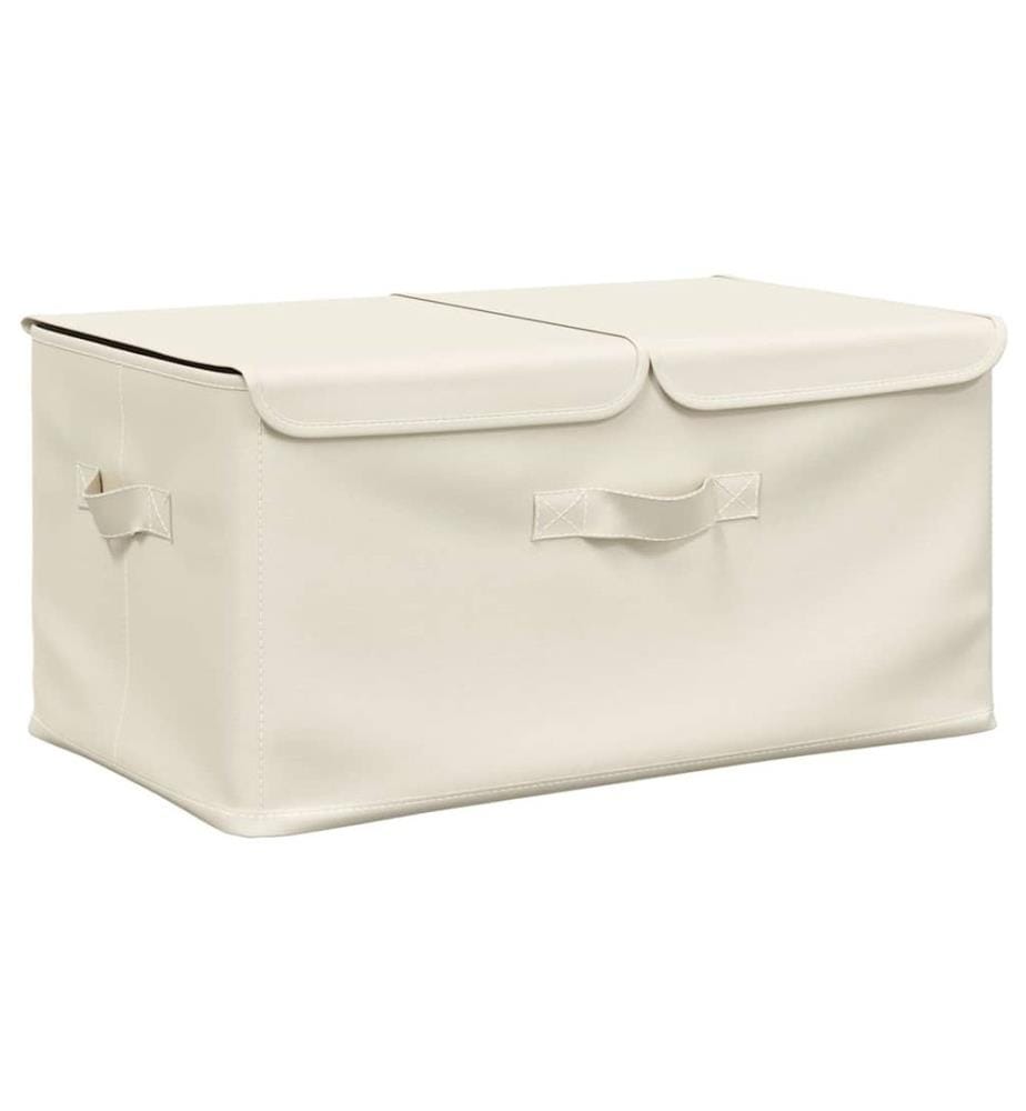 Aufbewahrungsbox Stoff 50x30x25 cm Creme