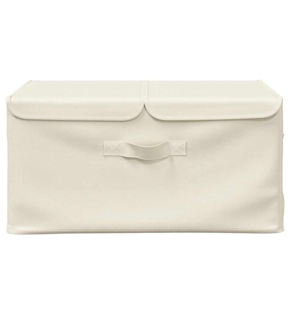 Aufbewahrungsboxen 2 Stk. Stoff 50x30x25 cm Creme