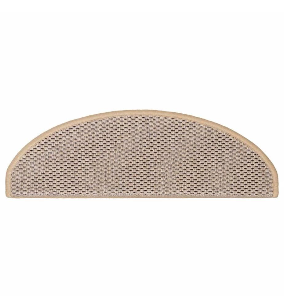 Tapis d'escalier autocollants 30 pcs 65x21x4 cm beige clair