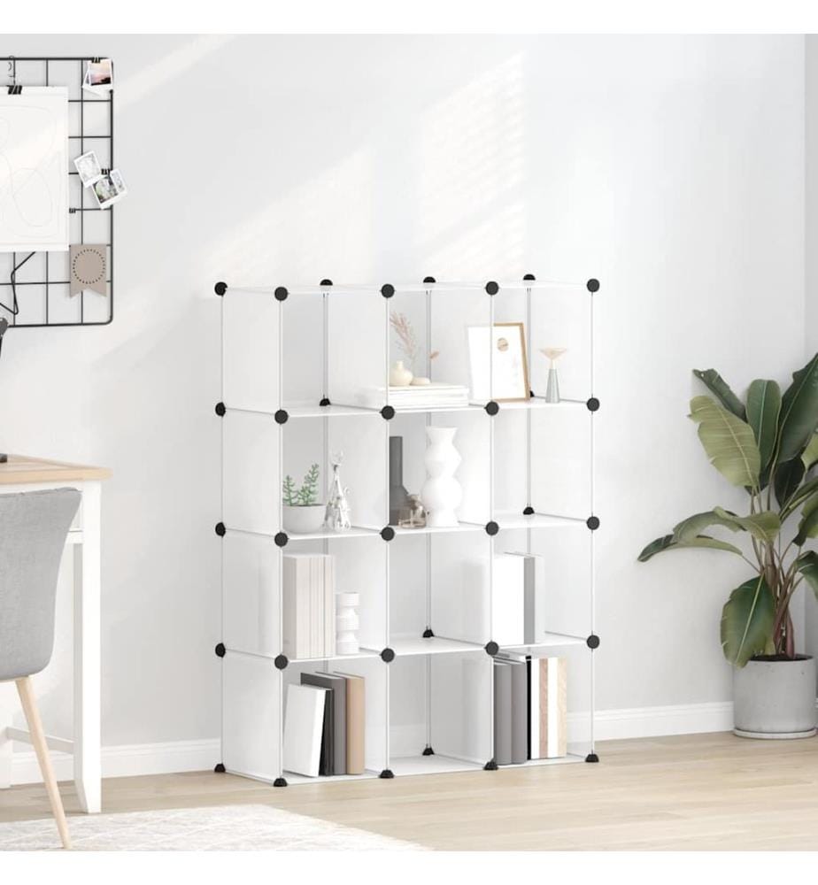 Regalsystem mit 12 Würfeln Transparent PP