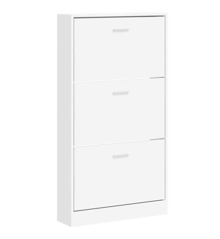 Schuhschrank Weiss 59 x 17 x 108 cm Holzwerkstoff