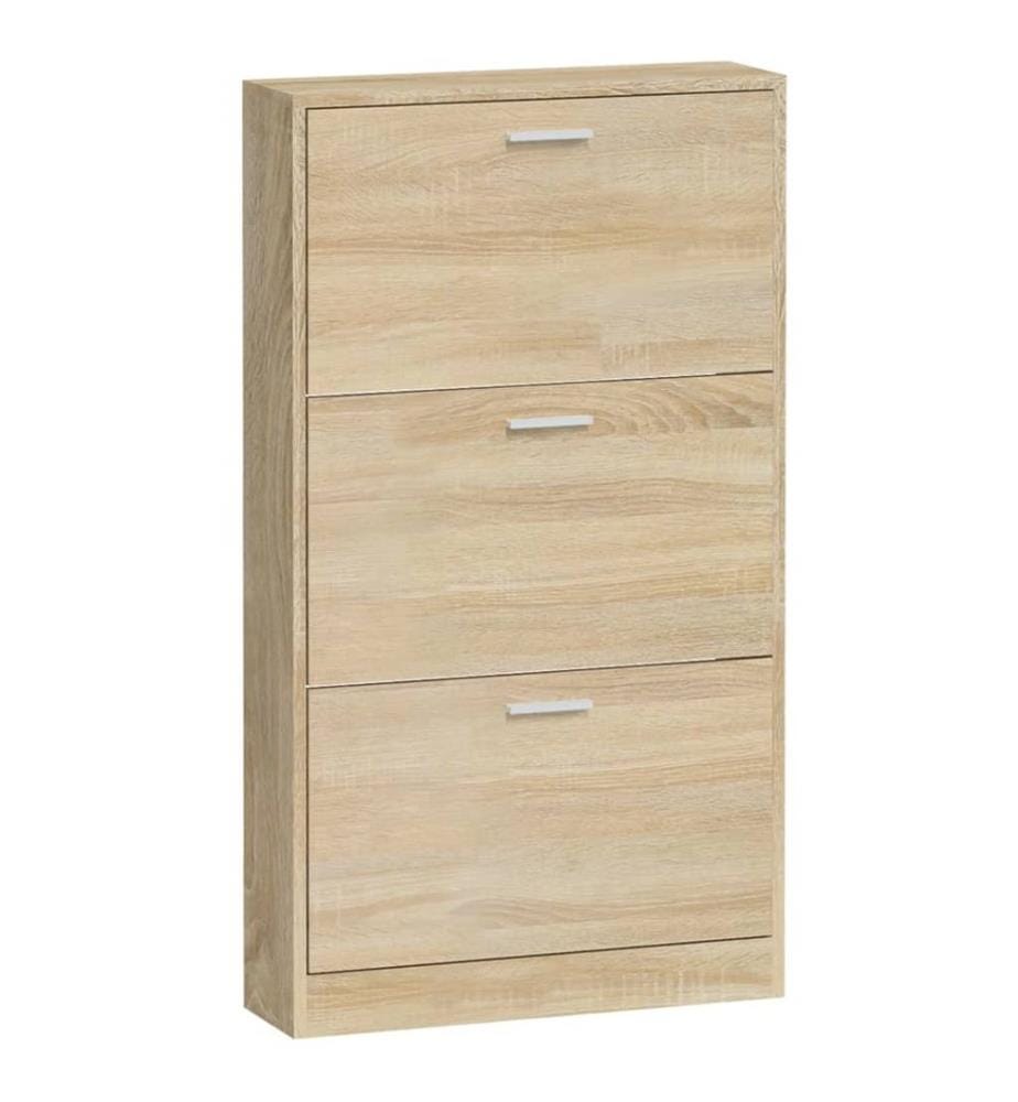 Schuhschrank Eichen-Optik 59x17x108 cm Holzwerkstoff