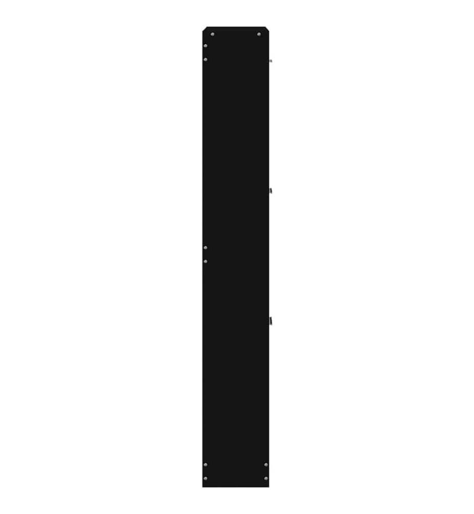 Schuhschrank Schwarz 59x17x108 cm Holzwerkstoff