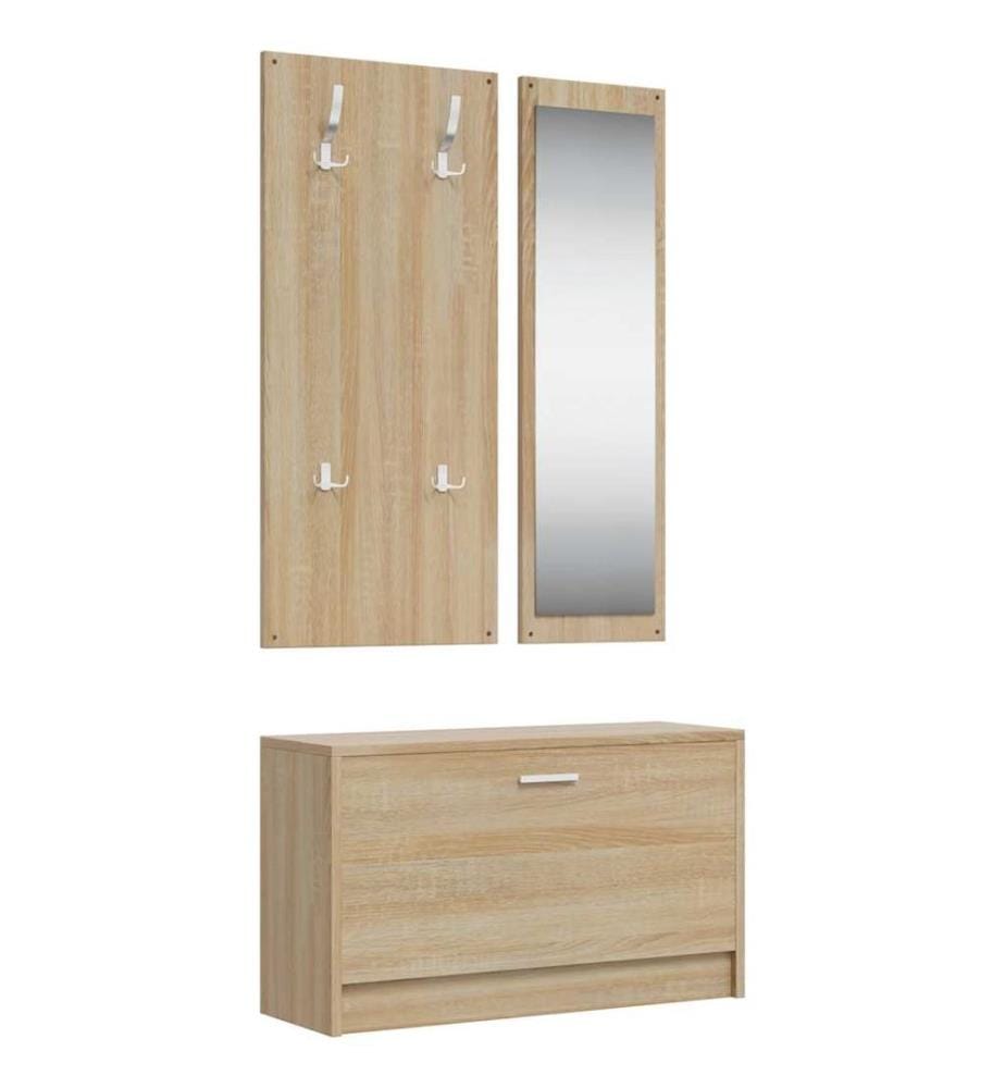 3-in-1 Schuhschrank-Set Sonoma-Eiche Holzwerkstoff