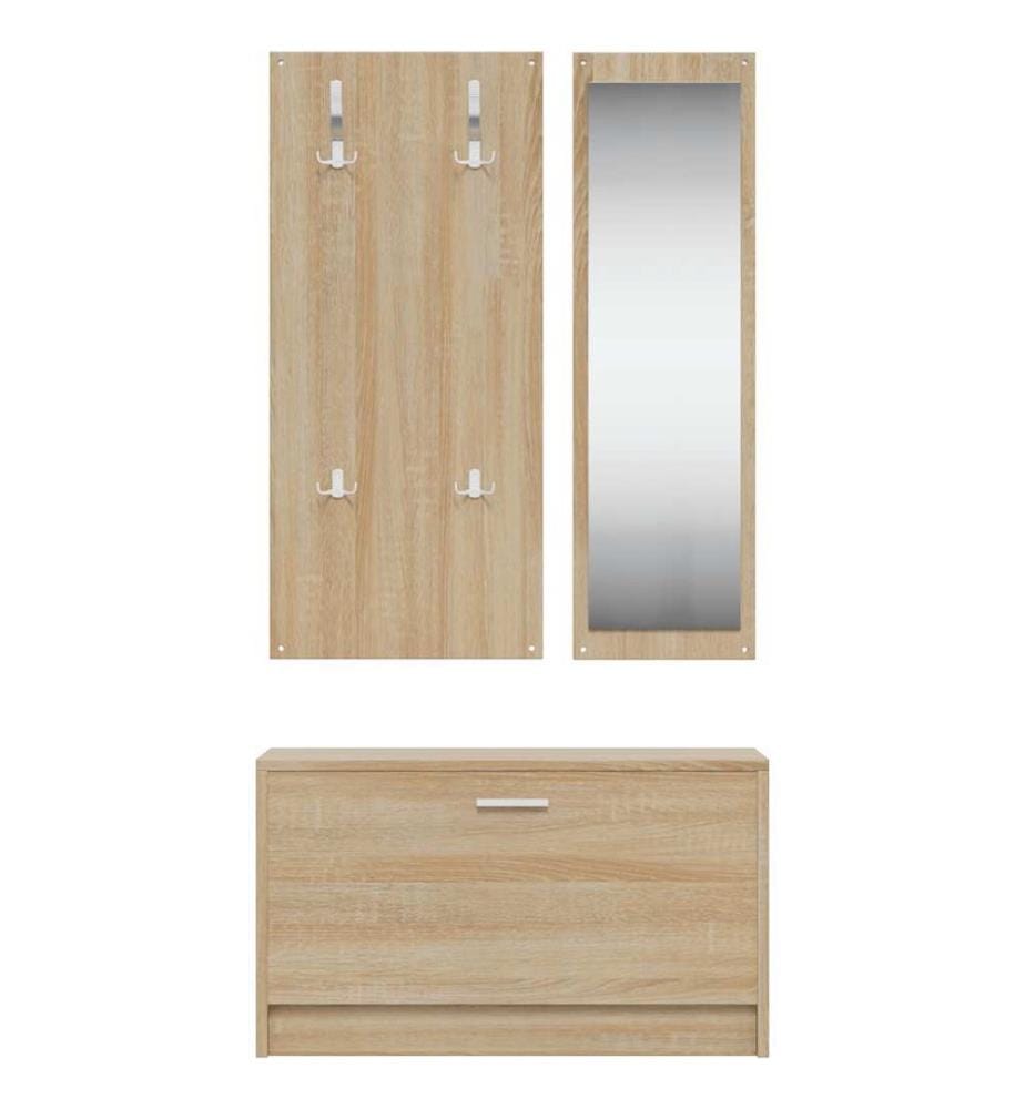 3-in-1 Schuhschrank-Set Sonoma-Eiche Holzwerkstoff