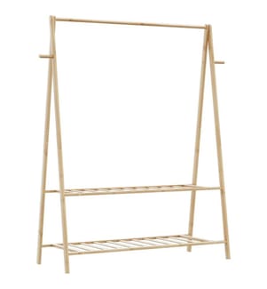 Kleiderständer mit Ablagen 132x45,5x150,5 cm Bambus