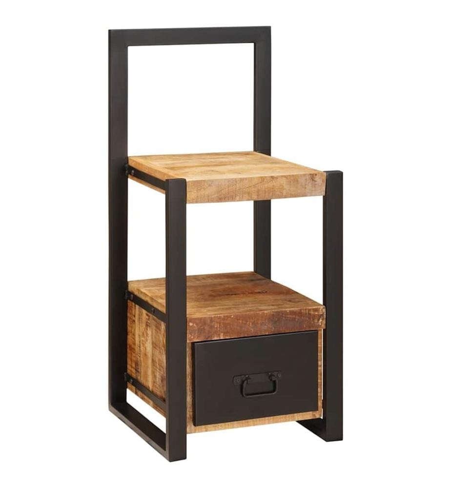 Ankleidehaken mit Regal Braun 40 x 40 x 90 cm Massivholz Mango
