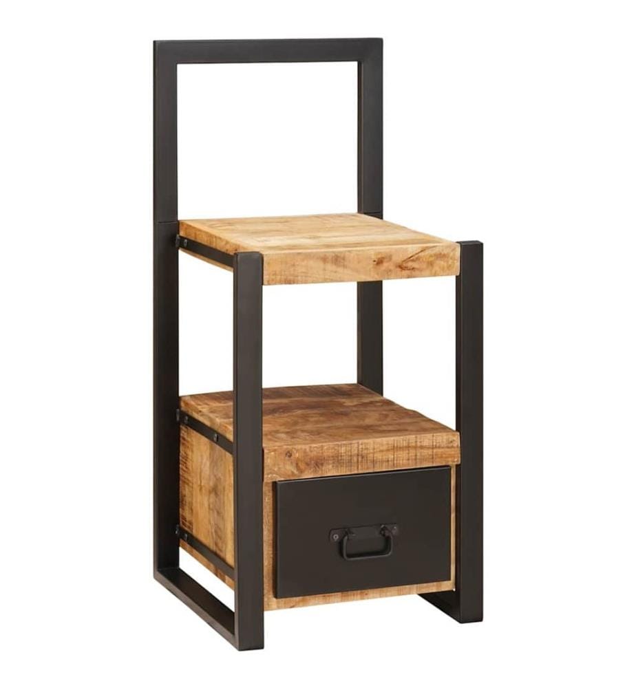 Ankleidehaken mit Regal Braun 40 x 40 x 90 cm Massivholz Mango