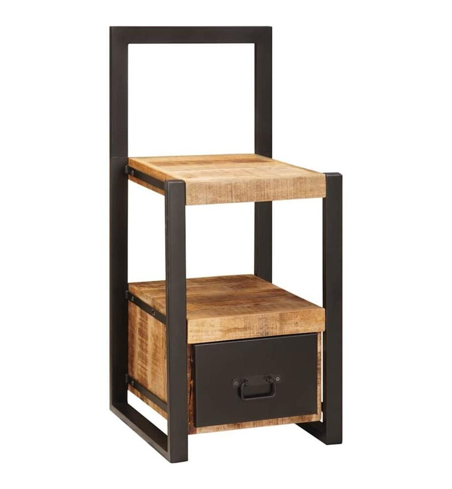 Ankleidehaken mit Regal Braun 40 x 40 x 90 cm Massivholz Mango
