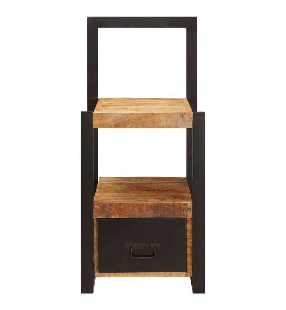 Ankleidehaken mit Regal Braun 40 x 40 x 90 cm Massivholz Mango