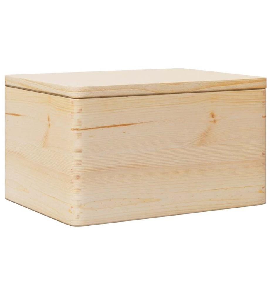 Holzkiste mit Deckel 40x30x23 cm Massivholz Kiefer