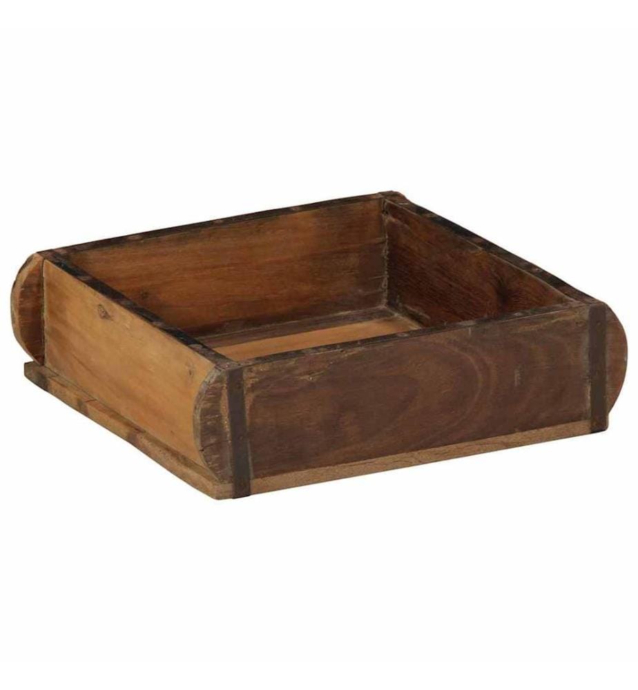 Tablett 4 pcs Braun 29 x 31 x 10 cm Massives upgecyceltes Holz