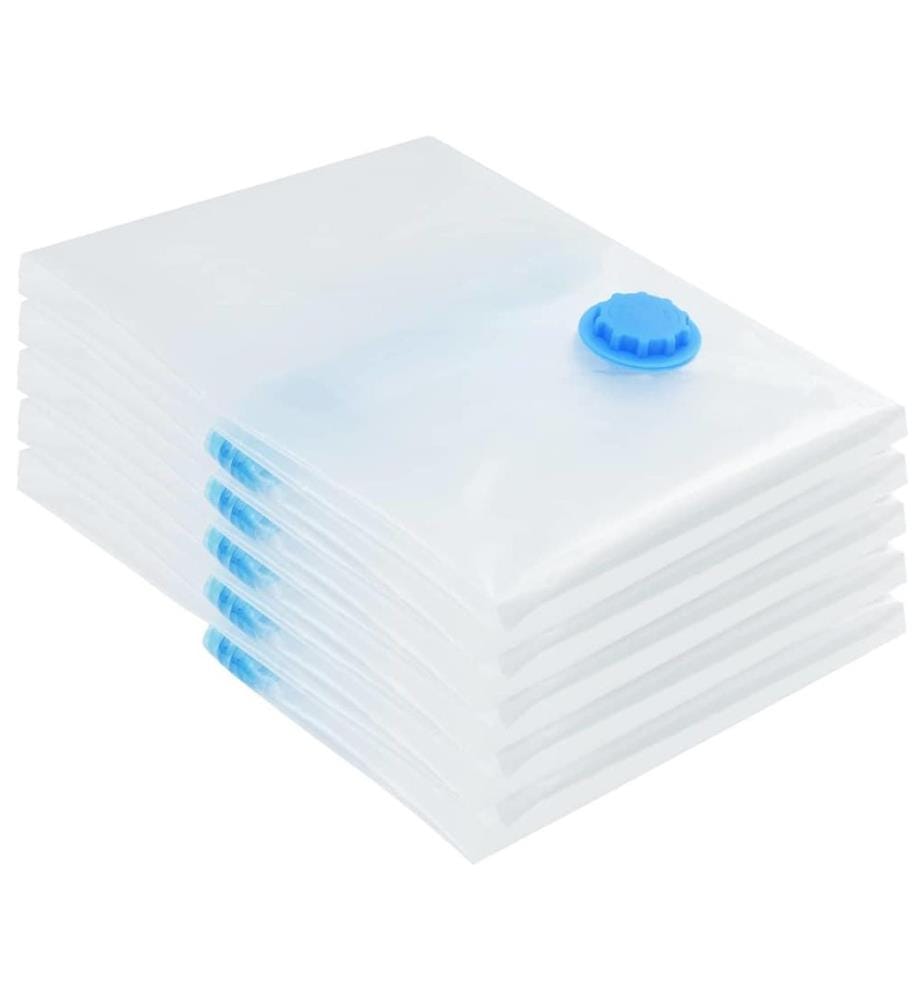 Aufbewahrungstaschen 5 pcs Transparent und Blau 70 x 50 cm