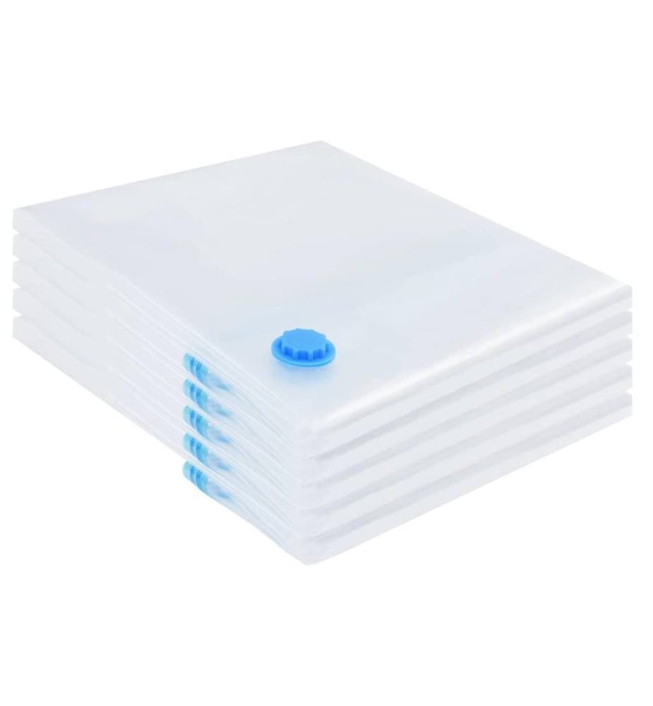 Aufbewahrungstaschen 5 pcs Transparent und Blau 100 x 80 cm
