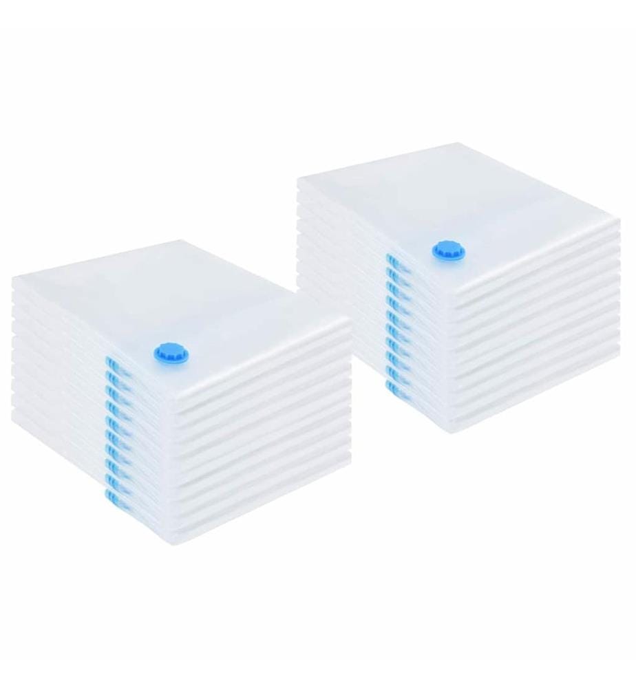 Aufbewahrungstaschen 20 pcs Transparent und Blau 130 x 100 cm