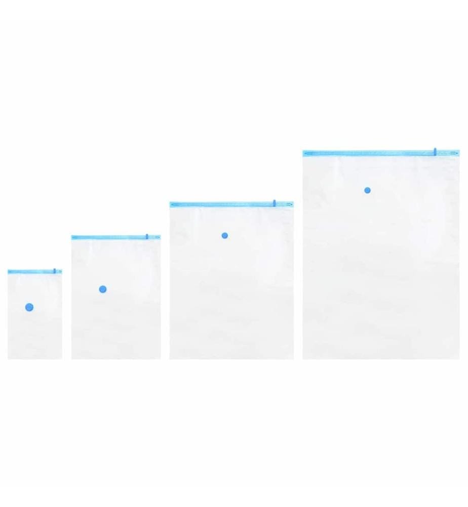 Aufbewahrungstaschen 15 pcs Transparent und Blau 130 x 100 cm