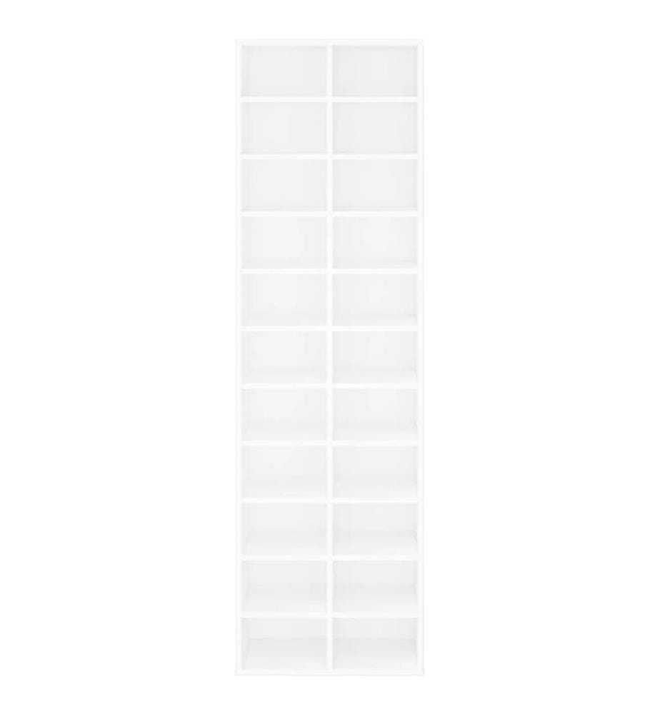 Schuhschrank Weiss 54x34x183 cm Holzwerkstoff