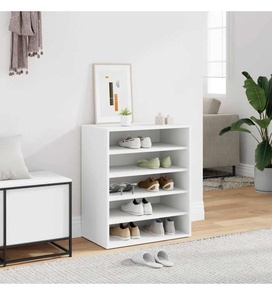 Schuhschrank Weiss 60x35x70 cm Holzwerkstoff