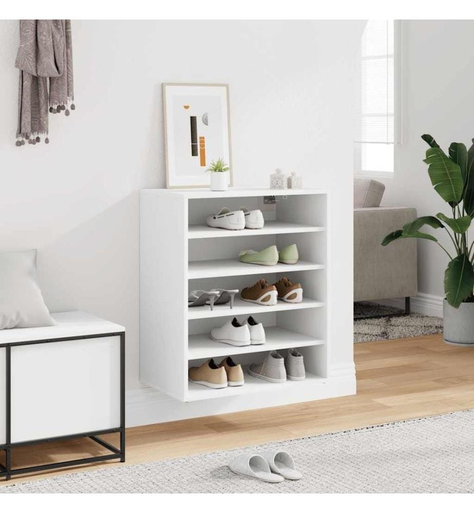 Schuhschrank Weiss 60x35x70 cm Holzwerkstoff