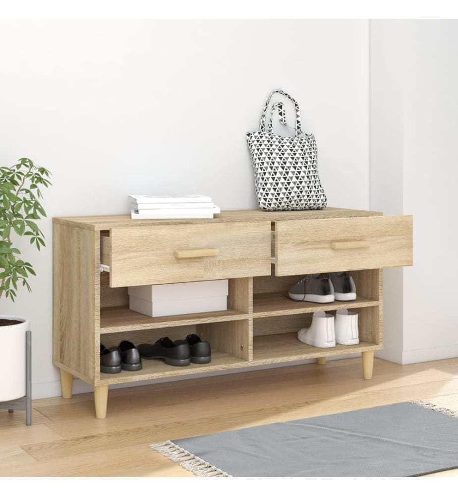 Schuhschrank Sonoma-Eiche 102x35x55 cm Holzwerkstoff