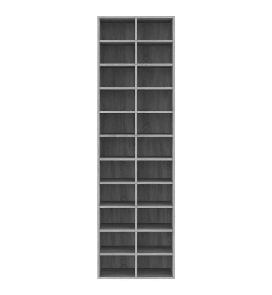 Schuhregal Grau Sonoma 54x34x183 cm Holzwerkstoff