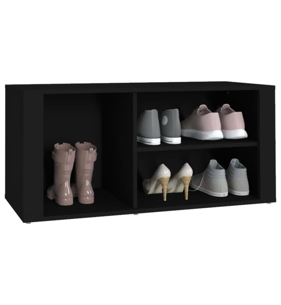 Schuhregal Schwarz 100x35x45 cm Holzwerkstoff