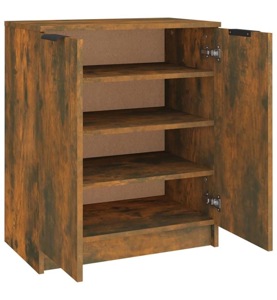Schuhschrank Räuchereiche 59x35x70 cm Holzwerkstoff