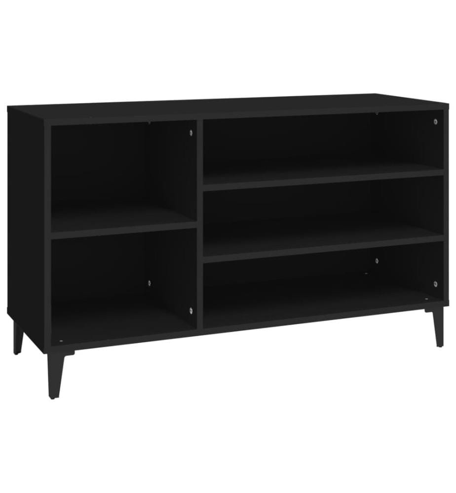 Schuhregal Schwarz 102x36x60 cm Holzwerkstoff