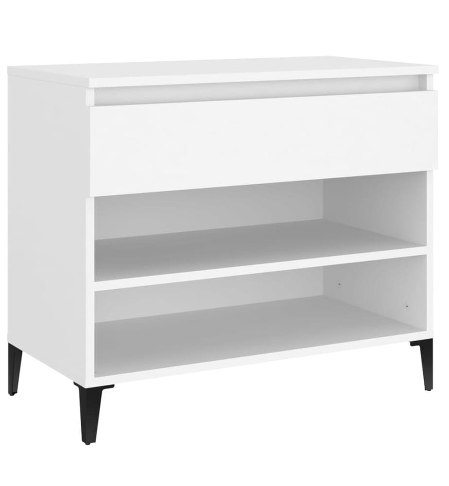 Schuhregal Weiss 70x36x60 cm Holzwerkstoff