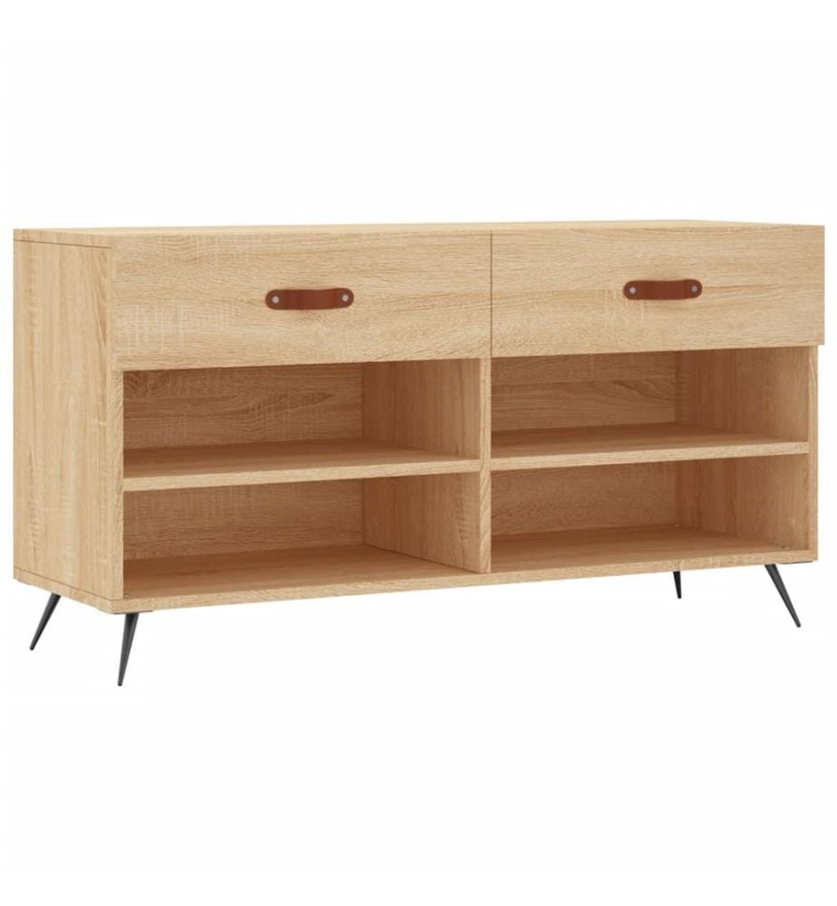 Schuhbank Sonoma-Eiche 102x35x55 cm Holzwerkstoff