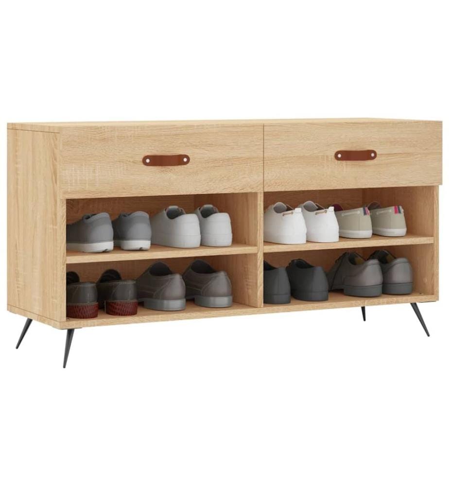 Schuhbank Sonoma-Eiche 102x35x55 cm Holzwerkstoff