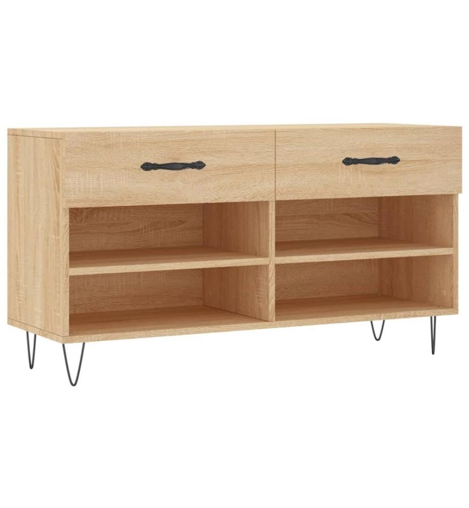 Schuhbank Sonoma-Eiche 102x35x55 cm Holzwerkstoff