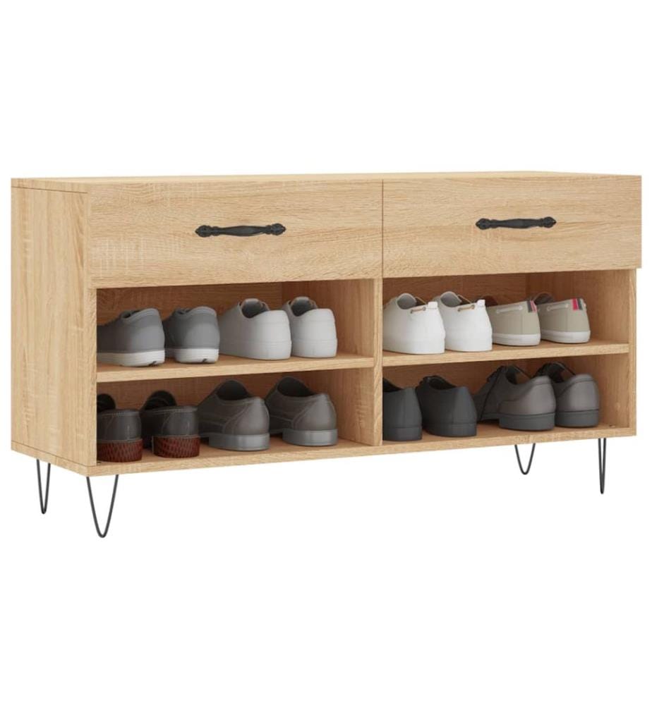 Schuhbank Sonoma-Eiche 102x35x55 cm Holzwerkstoff