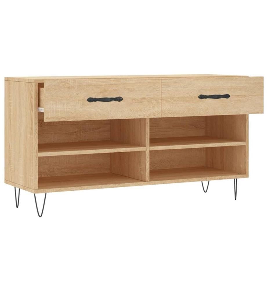 Schuhbank Sonoma-Eiche 102x35x55 cm Holzwerkstoff