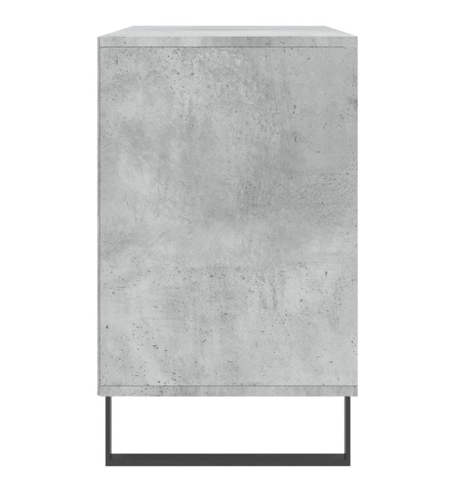 Schuhregal Betongrau 102x36x60 cm Holzwerkstoff