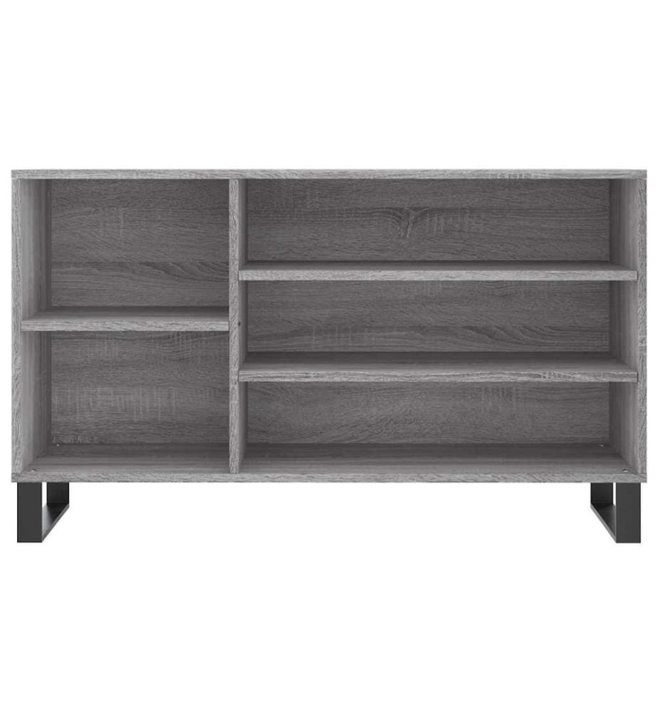 Schuhregal Grau Sonoma 102x36x60 cm Holzwerkstoff