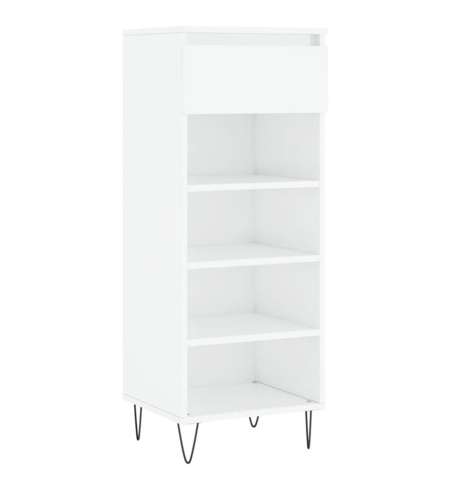 Schuhschrank Hochglanz-Weiss 40x36x105 cm Holzwerkstoff