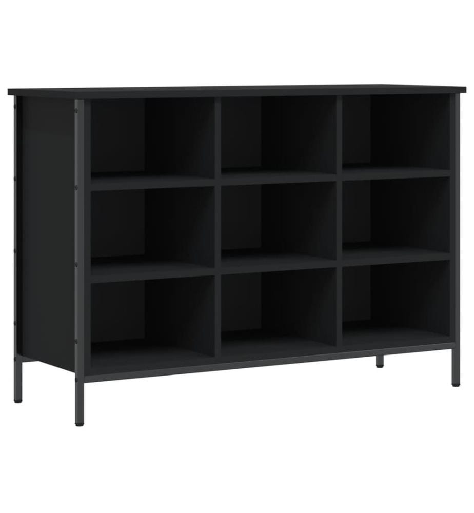 Schuhregal Schwarz 100x35x70 cm Holzwerkstoff