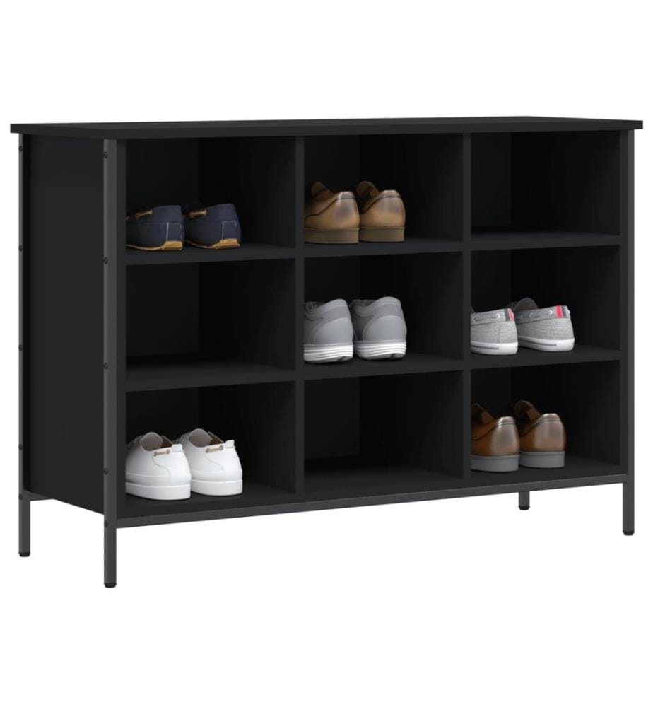 Schuhregal Schwarz 100x35x70 cm Holzwerkstoff