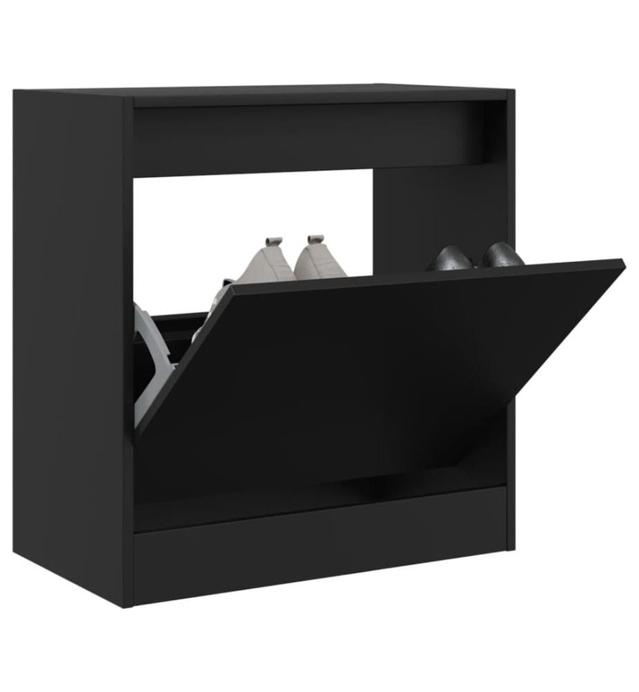 Schuhschrank Schwarz 60x34x63,5 cm Holzwerkstoff