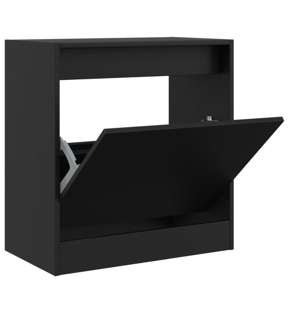 Schuhschrank Schwarz 60x34x63,5 cm Holzwerkstoff
