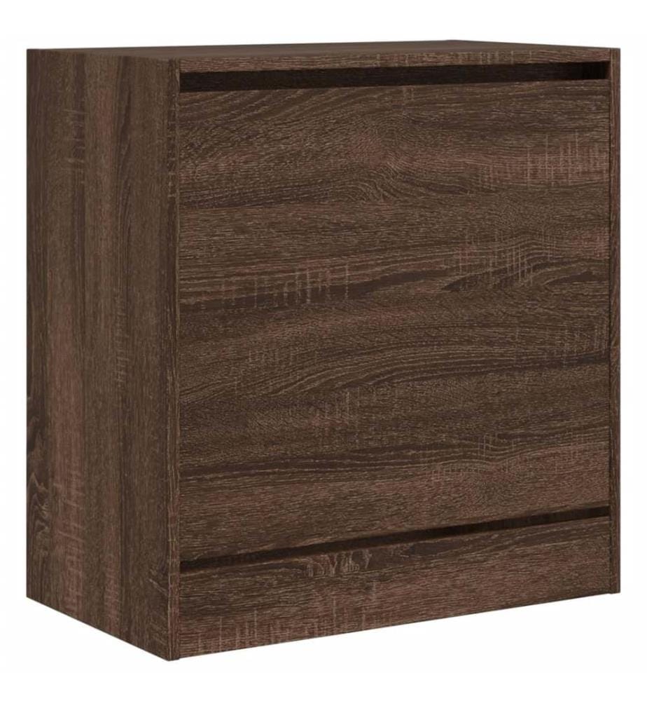 Schuhschrank Braun Eichen-Optik 60x34x63,5 cm Holzwerkstoff