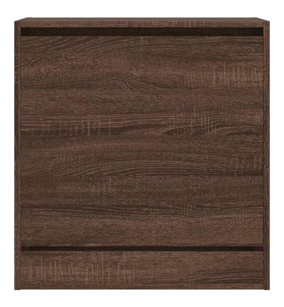 Schuhschrank Braun Eichen-Optik 60x34x63,5 cm Holzwerkstoff