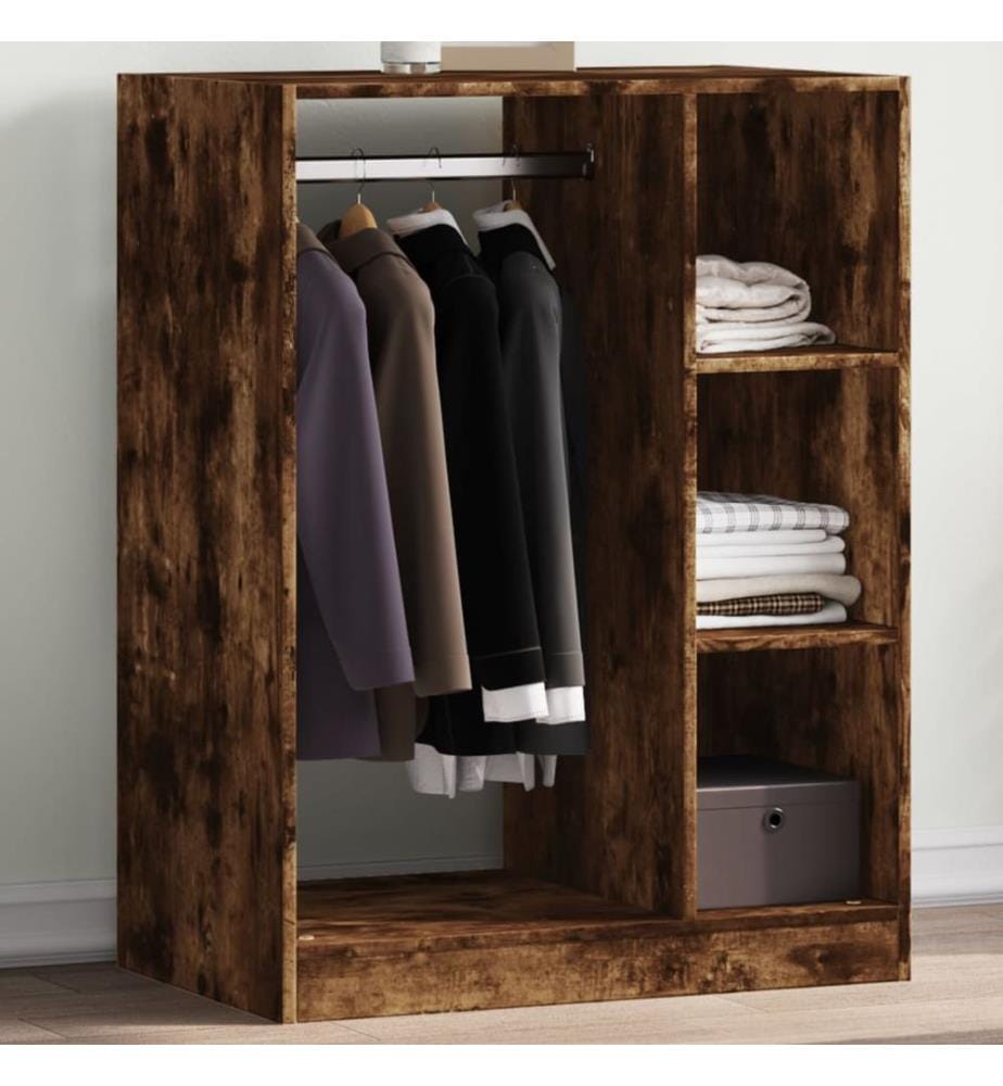 Kleiderschrank Räuchereiche 77x48x102 cm Holzwerkstoff
