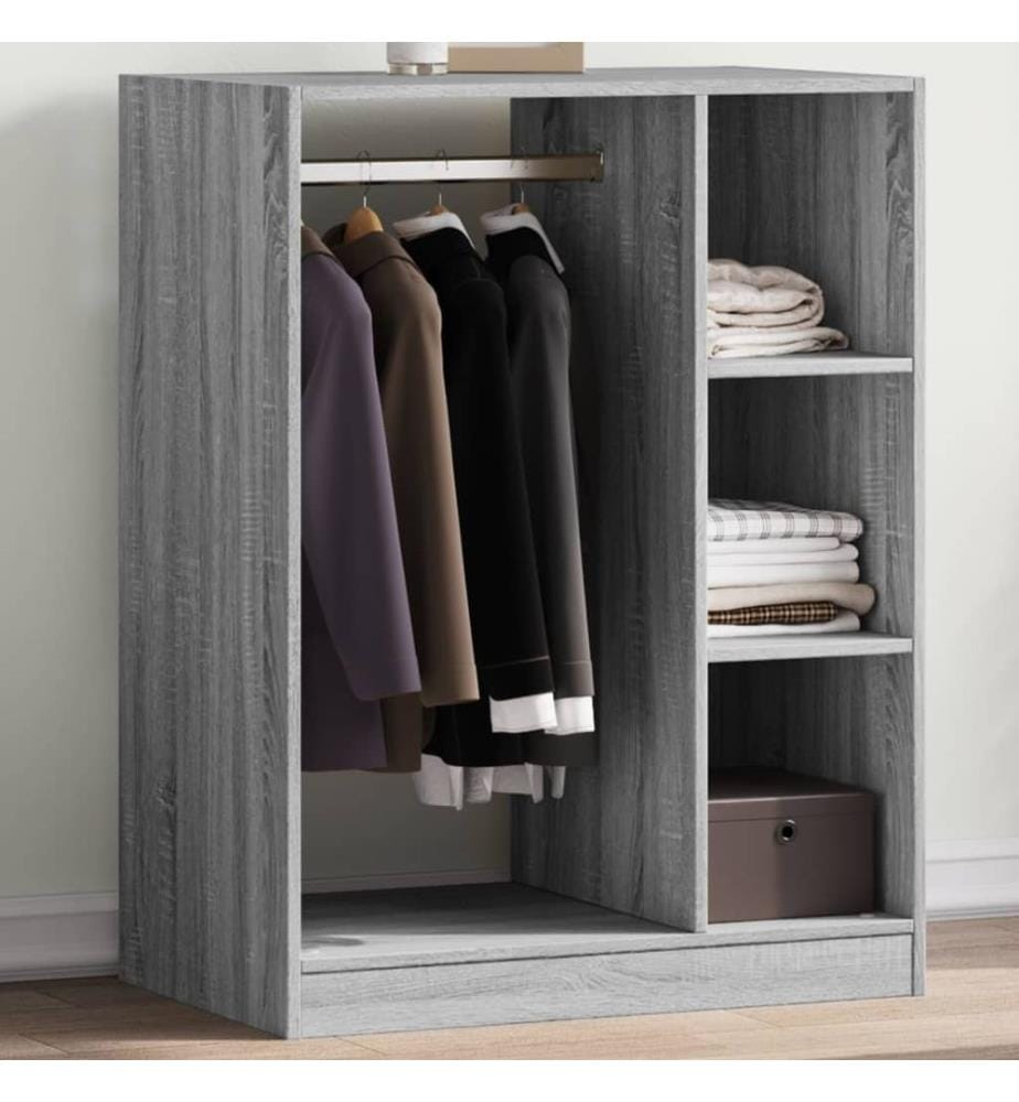 Kleiderschrank Grau Sonoma 77x48x102 cm Holzwerkstoff