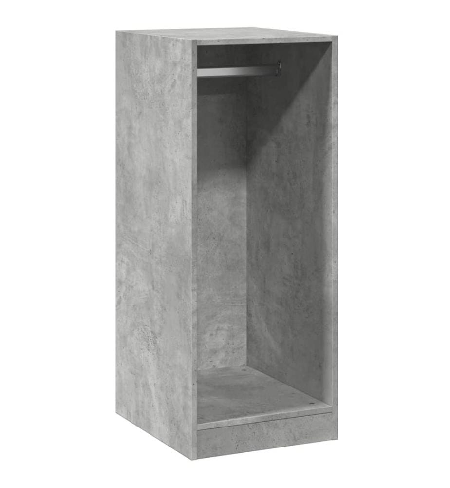 Kleiderschrank Betongrau 48x41x102 cm Holzwerkstoff